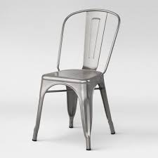 Carlisle High Back Fully Assembled Metal Dining Chair Silver Threshold Metal Dining Chairs Dining Chairs Target Metal Chairs