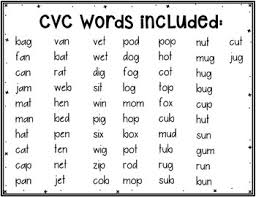 cvc words pocket chart activities