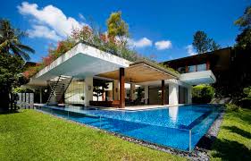 Many house plans are presented with customer's photos. Contemporary Courtyard House In Singapore Idesignarch Interior Design Architecture Interior Decorating Emagazine