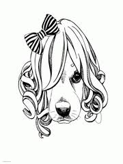 Hellokids has selected this lovely dog head coloring page for you! 100 Animal Coloring Pages For Adults Difficult