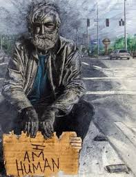 Help A Homeless Man Get A Job Homelessness Art Person Drawing Homeless