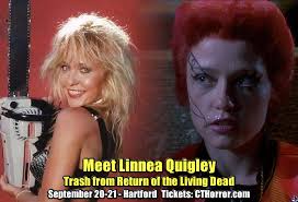 We're happy to announce that Linnea Quigley will be at CT HorrorFest in  Hartford! While working at Jack LaLanne's health spa, she was encouraged by  her friends to try modeling, and also