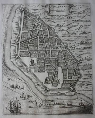 Plan of Nagapattinam in India, 1744
