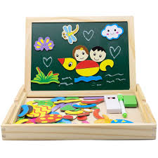 It also included paper outline helps kids learn the location of each state Amazon Com Magnetic Jigsaw Puzzle Wooden Drawing Board Double Sided Chalkboard Easel Learning Educational Toys For Kids Toys Games