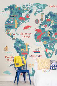 Explorer Kids World Map Wallpaper Mural Hovia Uk Kids Room Wall Kids Room Design Bedroom Murals
