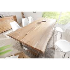 Acacia slightly darkens with age.we have tested it for you! Table A Manger 200 Cm En Acacia Massif Avec Pietement En Acier Chrome Table A Manger Design Salle A Manger Bois Massif Salle A Manger Verre
