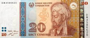 Tajikistan currency name and currency code, iso 4217 alphabetic code, numeric code, foreign currency, monetary units by country. Tajikistan 20 Somoni Foreign Currency