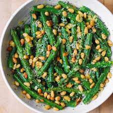 Green Beans With Pine Nuts Julia S Album Green Beans Vegetable Dishes Pine Nuts