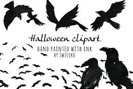 Black And White Ravens Clipart Halloween Ravens Clipart Halloween Clipart Halloween Raven Fox Illustration