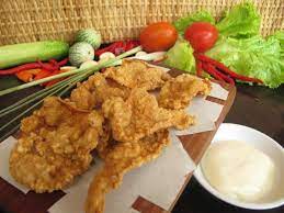 Kulit Ayam Crispy With Mayo Sauce Makanan Ayam Diet