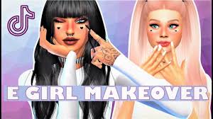 Transforming My Sims Into E Girls The Sims 4 E Girl Cas Makeover Tran In 2020 Sims Sims 4 My Sims