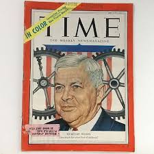 Time Magazine June 1 1953 Vol 61 #22 U.S. Sec. of Defense Charles Erwin  Wilson