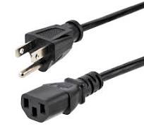 25ft (7.6m) Computer Power Cord, NEMA 5-15P to C13, 10A 125V, 18AWG, Black  Replacement AC Power Cord, Printer Power Cord, PC Power Supply Cable, ...