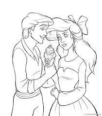 Colours may slightly vary depending on computer monitor or printer. Ariel The Little Mermaid Coloring Pages Cartoons Ariel And Eric Printable 2020 0543 Coloring4free Coloring4free Com