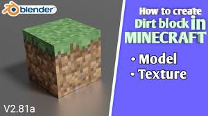 This awesome minecraft block was designed by one of tynker's creative makers! Blender 2 81 How To Create A Dirt Block In Minecraft Youtube