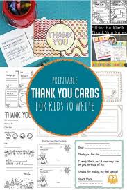 Add quotes, your own images, sayings, or a personalized message to your card and print for : Printable Thank You Cards For Kids To Write Hands On As We Grow