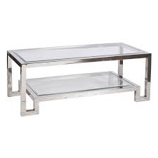 Worlds Away Winston Nickel Coffee Table Zinc Door Glass Coffee Table Coffee Table Steel Coffee Table