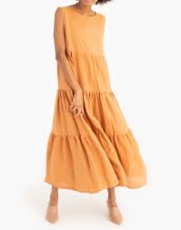 Tribe Alive Organic Linen Tiered Maxi Dress In 2020 Tiered Maxi Dress Linen Maxi Dress Maxi Dress