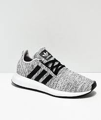 Black And White Adidas Running Shoes Adidas Swift Run Heather Black White Shoes In 2020 Adidas Shoes Women Addidas Shoes Black And White Shoes