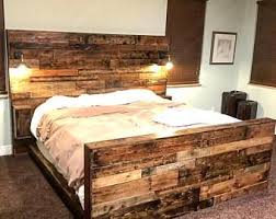 Rustic Headboard Reclaim Industrial Distressed Kind Etsy Rustic Bed Frame Rustic Bedding Sets Rustic Wood Headboard