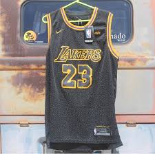 If you haven't seen a lakers game in a while, you may notice something different when you tune into a playoff game. Nba New Style Lakers Jersey Black On Yellow With Depop