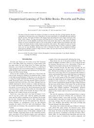 Kjv, thinline bible, giant print, red letter edition, comfort print: Pdf Unsupervised Learning Of Two Bible Books Proverbs And Psalms
