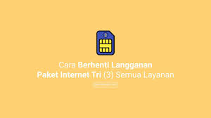 Cara Berhenti Paket Tri 3 Internet Membaca Pengikut