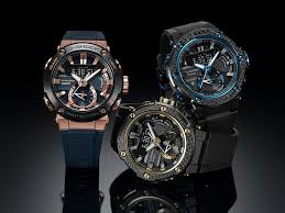 Black And Gold Carbon Fiber Gst B200x With Carbon Fiber Bezel Gst B200g 2a Rose Gold G Shock G Shock Watches G Shock Mudmaster