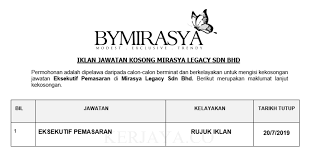 Legacy assets sdn bhd (lasb) which one of the player in the heavy lifting and heavytransportation business which base in kuala lumpur, malaysia and through out the regions main market was on power generation sector and oil & gas industry as well which need to have the. Mirasya Legacy Sdn Bhd Kerja Kosong Kerajaan