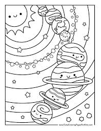 solar system coloring page