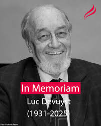 Met grote erkentelijkheid en droefheid neemt de vrijzinnig humanistische  gemeenschap afscheid van Luc Devuyst, een onvermoeibaar pleitbezorger van  het vrijzinnig denken en het vak Niet-Confessionele Zedenleer (NCZ). Hij  zou op 2 september