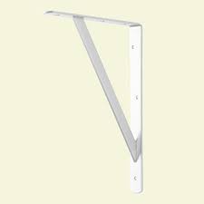 Everbilt 12 In X 8 In White Heavy Duty Shelf Bracket 14327 The Home Depot In 2020 Heavy Duty Shelf Brackets Shelf Brackets Metal Shelves