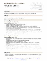 answering service operator resume