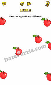 Brain teaser, iq, riddle, maths fun, question, knowledge Brain Blow Level 2 Find The Apple That S Different Answer Daze Puzzle