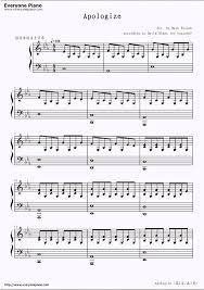 Easy Verson Of Apologize By One Republic One Republic Sheet Music Piano Sheet Music