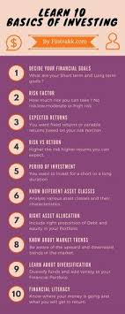 Know The 10 Investing Basics Infographic Trade Finance Investing Investment Tips