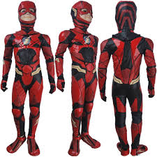 Kids Boys The Flash Barry Allen Cosplay Halloween Costume Full Set Dc Comics Justice League Superhero Flash Suit Outfit Xmas Birthday Gift Toys Flash Costume Kids Deadpool Costume Mens Halloween Costumes