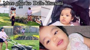 Mero ghar ko Dalle Khursani/￼￼mo che ghar ko kam ma bg mo ta Nani haru  sanga #sushilamukbangvlog#