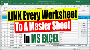Home phone click here to enter text. Link Every Worksheet To A Master Sheet In Excel Youtube