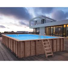 Escalier bois piscine hors sol. Piscine En Bois Hors Sol Rectangulaire Niagara 6x4 Piscines France Fr