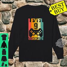 Kinder 9 Geburtstag Junge Madchen 9jahrig Level 9 Jahre Geschenk Shirt
