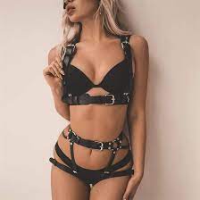 Amazon.com: YIXISM Arnés de cuero BDSM sujetador para mujer, liguero de  bondage, correa ajustable, tirantes góticos, traje de club nocturno, sexo  erótico (color : arnés de pierna 1, tamaño: talla única) :