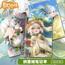 原神主题笔记本学生记事本A5纳西妲胶套笔记本动漫文具礼盒