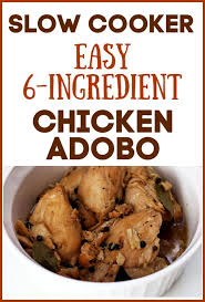 Slow Cooker Chicken Adobo 365 Days Of Slow Cooking And Pressure Cooking Recipe In 2020 Adobo Recipe Adobo Chicken Adobo