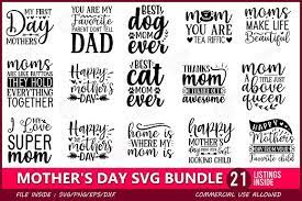 Download Mother S Day Svg Bundle Pre Designed Illustrator Graphics Creative Market