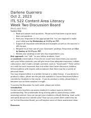 Week two Discussion .docx