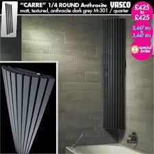 Carre 1 4 Round Anthracite Dark Grey Quarter Round Radiator For Use On Central Heating System Vertical Radiators Radiators Designer Radiator