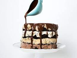 It includes french fries, sushi, grilled cheese, pizza, an ice cream cone. Introducing The Ultimate 4 Layer Candy Packed Halloween Ice Cream Cake Serious Eats