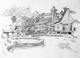 Jungleroom Bali Drawing Sketch Sketch Places Bali Canggu