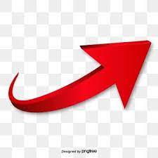 Seta Pintado A Mao Red Arrow Curved Arrow Cartoon Clip Art